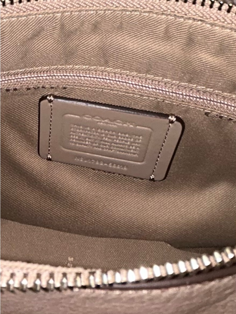 Coach Pebble Leather Crossbody Bag in Taupe - Picture 10 of 13